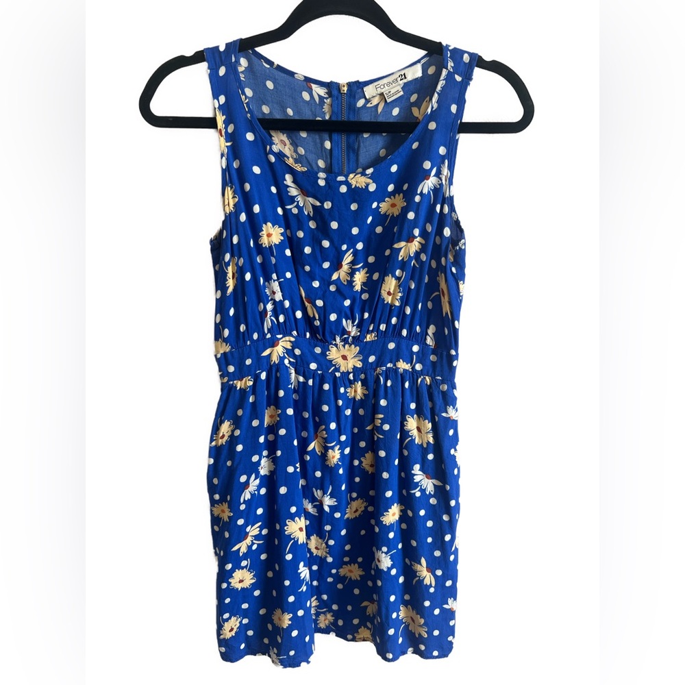 Forever 21– Royal Blue Floral Sleeveless Sundress, size SM